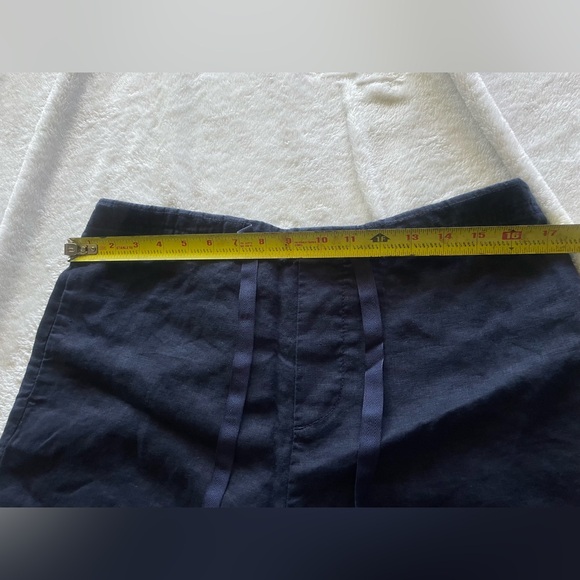 Women's linen Navy Blue Shorts white Label brand size 8 (US) - Picture 4 of 6